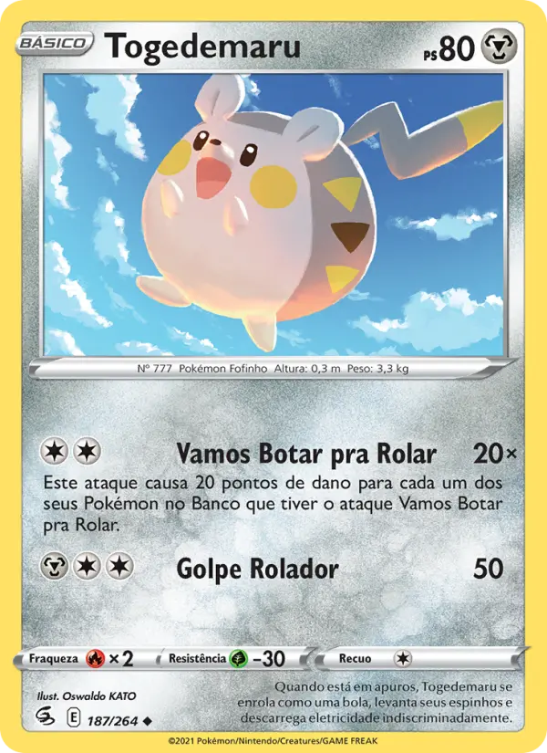 Carta Togedemaru, número 187/264 da coleção Golpe Fusão