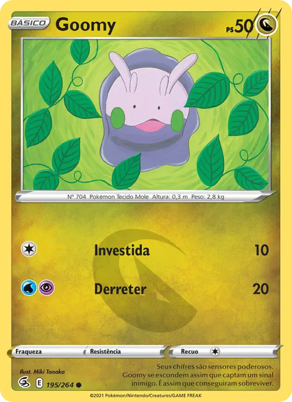 Carta Goomy, número 195/264 da coleção Golpe Fusão
