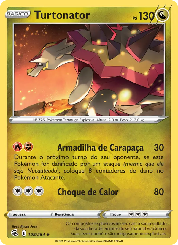 Carta Turtonator, número 198/264 da coleção Golpe Fusão