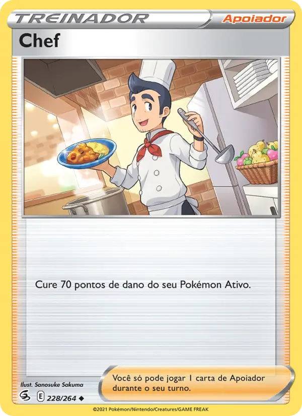 Carta Chef, número 228/264 da coleção Golpe Fusão