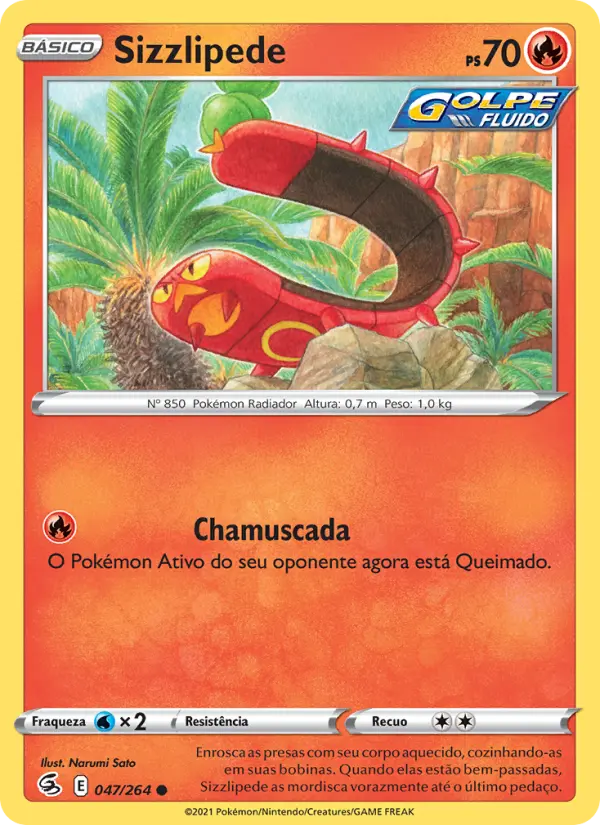 Carta Sizzlipede, número 47/264 da coleção Golpe Fusão