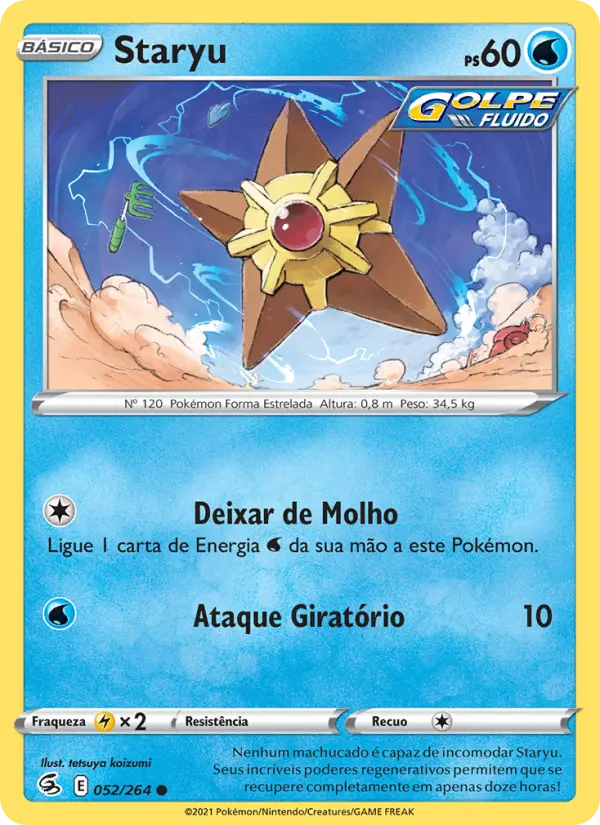 Carta Staryu, número 52/264 da coleção Golpe Fusão