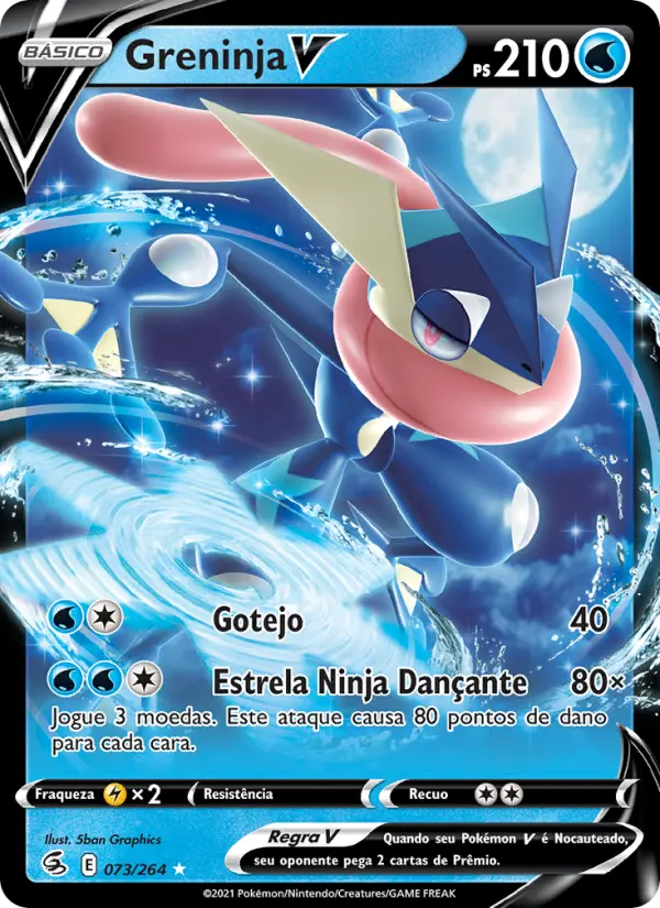Carta Greninja V, número 73/264 da coleção Golpe Fusão