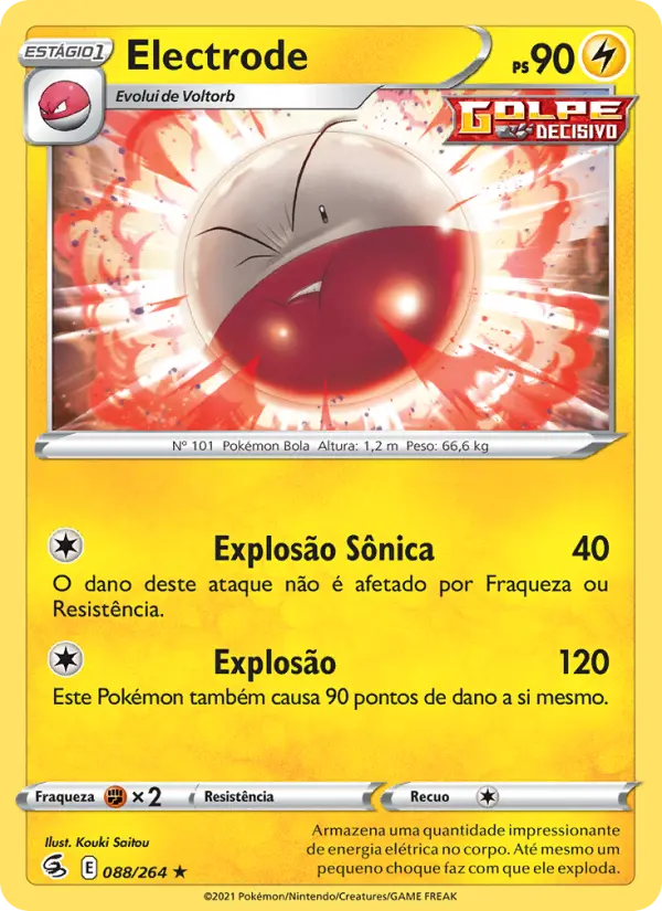 Carta Electrode, número 88/264 da coleção Golpe Fusão