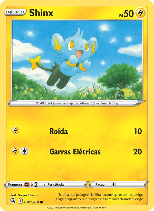 Carta Shinx, número 91/264 da coleção Golpe Fusão