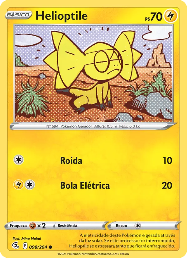 Carta Helioptile, número 98/264 da coleção Golpe Fusão