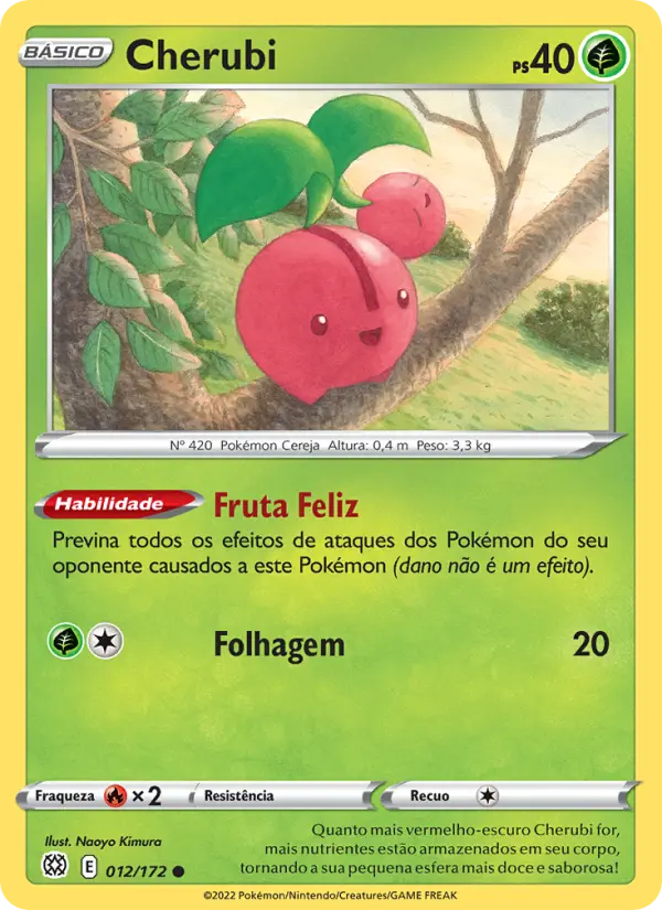 Carta Cherubi, número 012/172 da coleção Astros Cintilantes