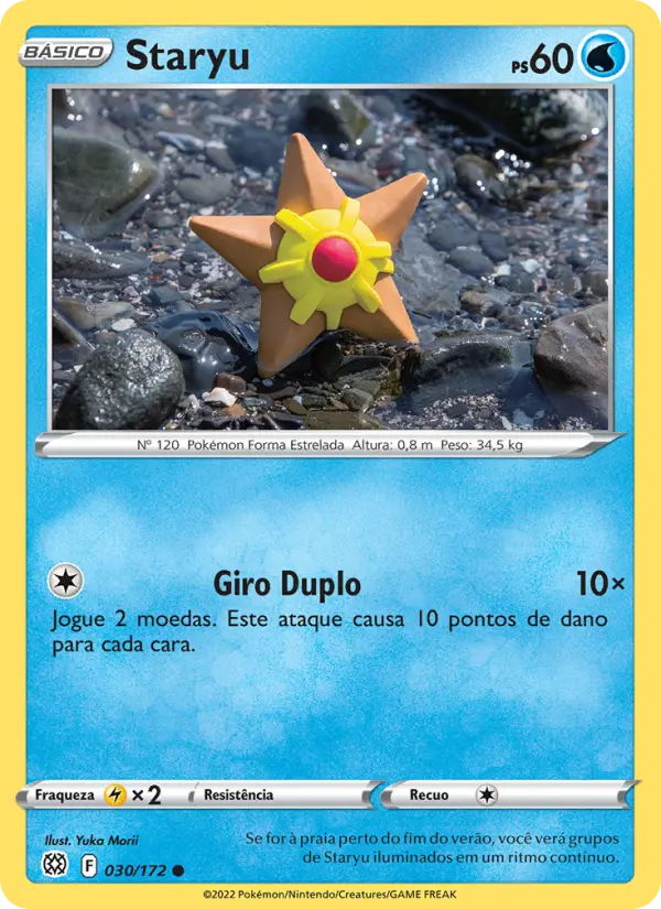 Carta Staryu, número 030/172 da coleção Astros Cintilantes