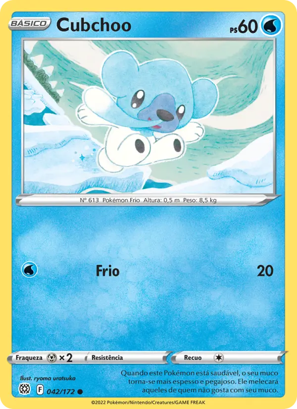 Carta Cubchoo, número 042/172 da coleção Astros Cintilantes