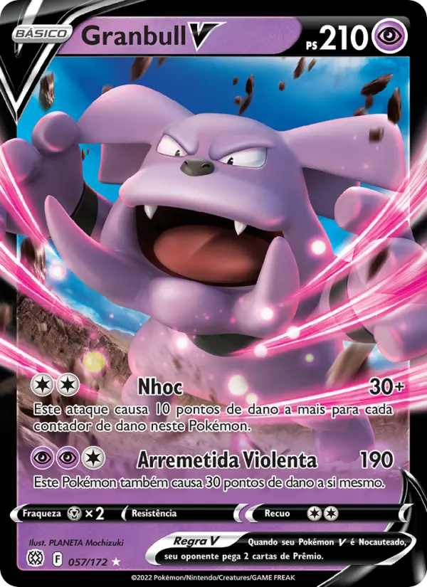 Carta Granbull V, número 057/172 da coleção Astros Cintilantes
