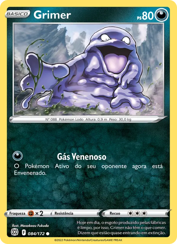 Carta Grimer, número 084/172 da coleção Astros Cintilantes