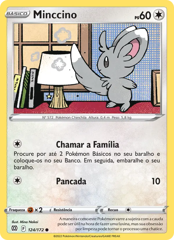 Carta Minccino, número 124/172 da coleção Astros Cintilantes