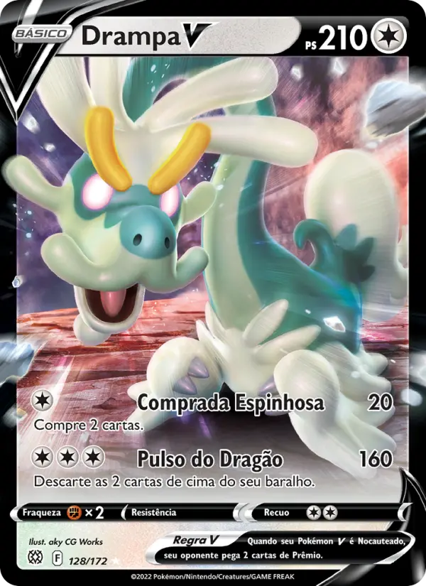 Carta Drampa V, número 128/172 da coleção Astros Cintilantes