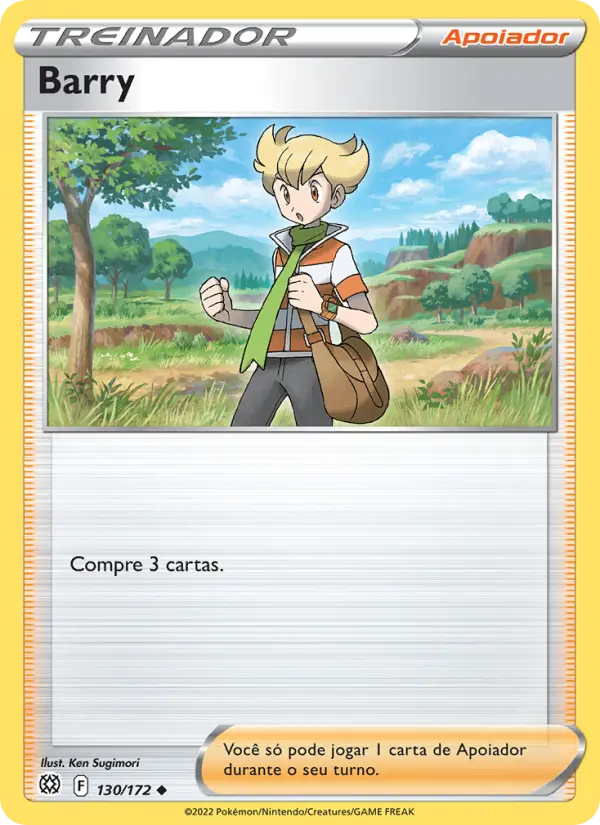 Carta Barry, número 130/172 da coleção Astros Cintilantes