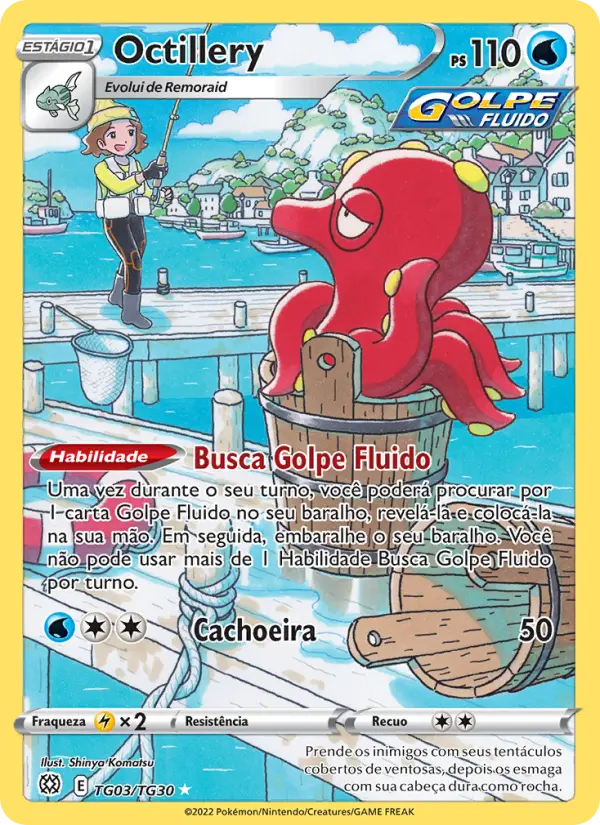 Carta Octillery, número TG03/30 da coleção Astros Cintilantes Galeria de Treinador