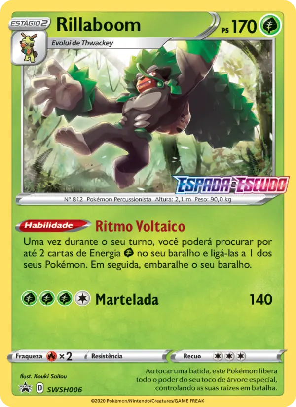 Carta Rillaboom, número SWSH006/307 da coleção ESES Promos