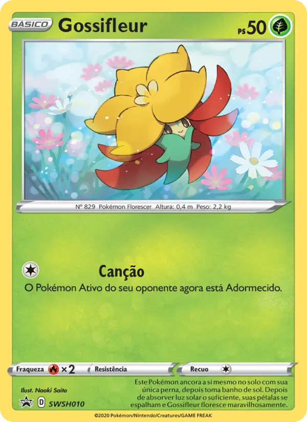Carta Gossifleur, número SWSH010/307 da coleção ESES Promos