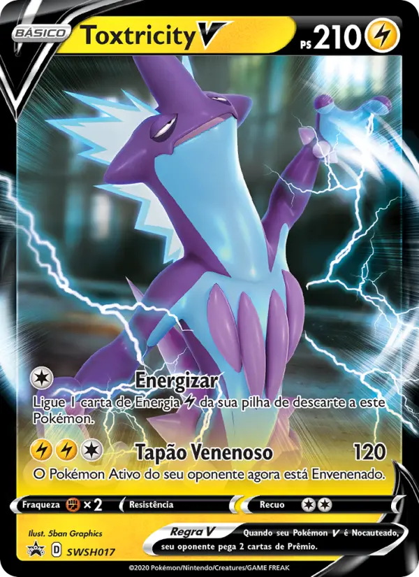 Carta Toxtricity V, número SWSH017/307 da coleção ESES Promos