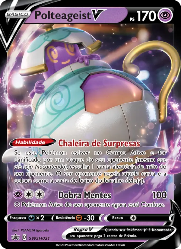 Carta Polteageist V, número SWSH021/307 da coleção ESES Promos
