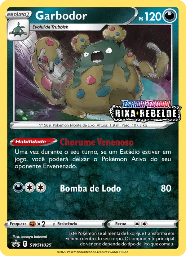 Carta Garbodor, número SWSH025/307 da coleção ESES Promos