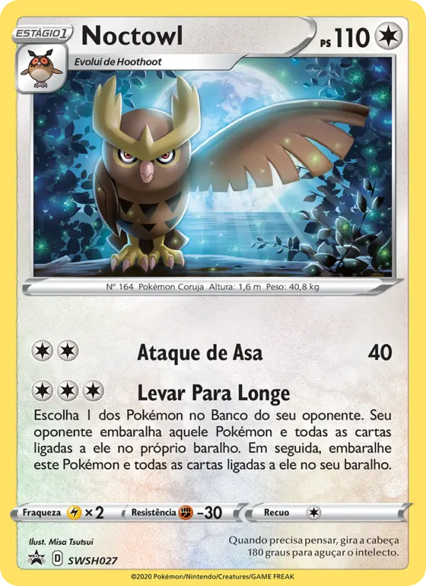 Carta Noctowl, número SWSH027/307 da coleção ESES Promos