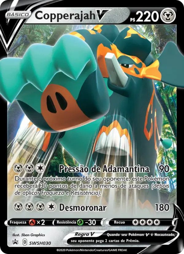 Carta Copperajah V, número SWSH030/307 da coleção ESES Promos