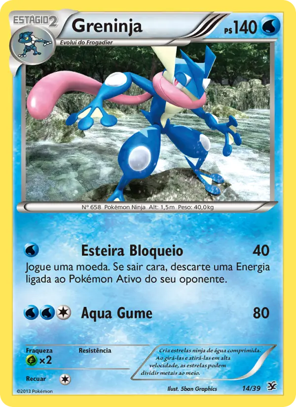 Carta Greninja, número 14/39 da coleção Conjunto para Iniciantes Kalos