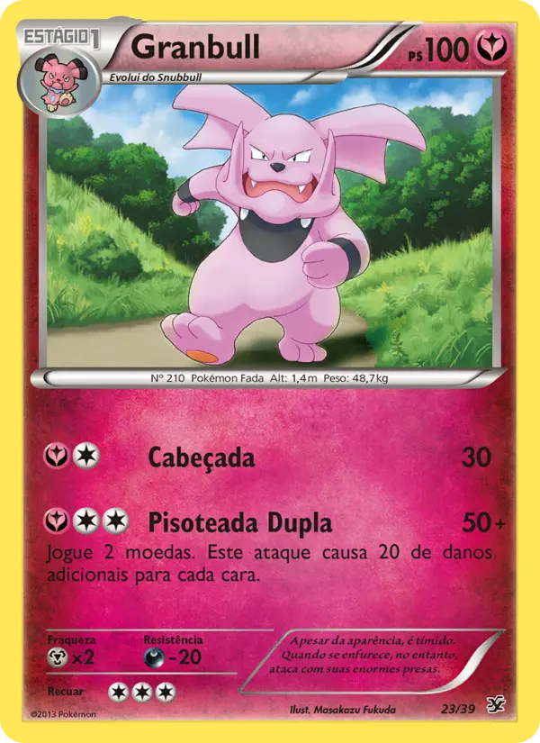 Carta Granbull, número 23/39 da coleção Conjunto para Iniciantes Kalos