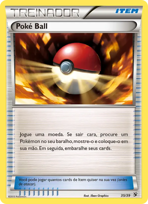 Carta Poké Ball, número 35/39 da coleção Conjunto para Iniciantes Kalos