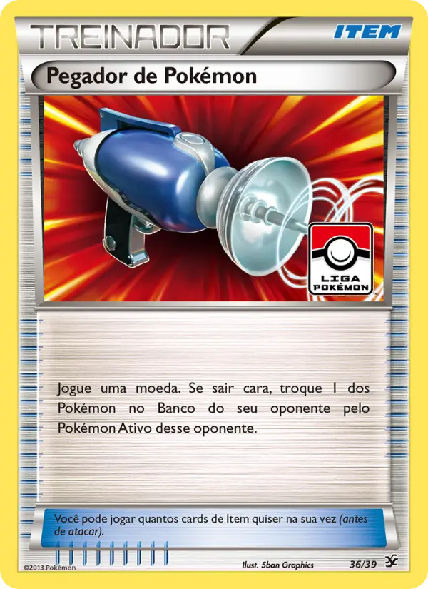 Carta Pegador de Pokémon, número 36/39 da coleção Conjunto para Iniciantes Kalos