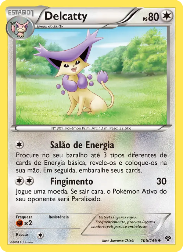 Carta Delcatty, número 105/146 da coleção XY