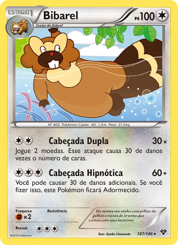 Carta Bibarel, número 107/146 da coleção XY