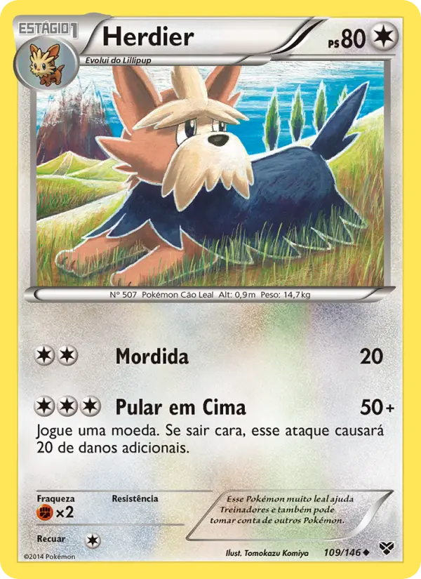 Carta Herdier, número 109/146 da coleção XY