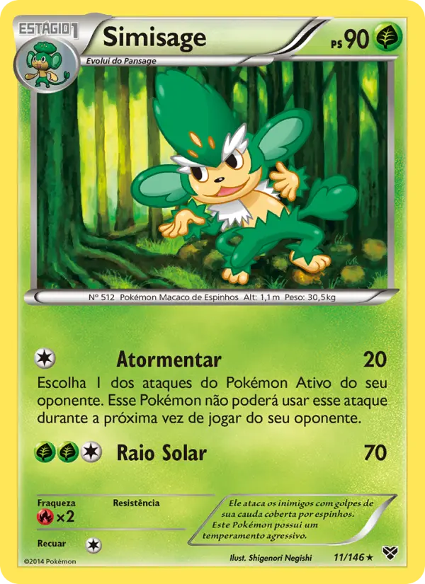 Carta Simisage, número 11/146 da coleção XY