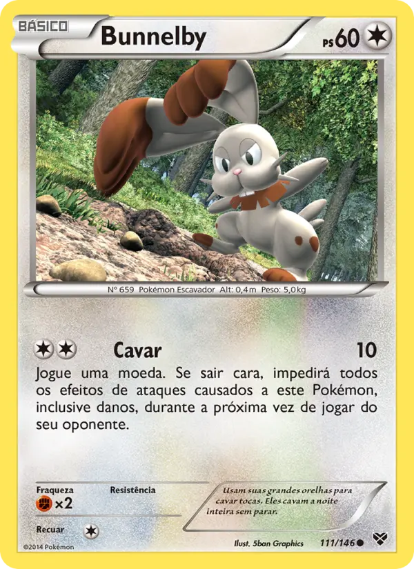 Carta Bunnelby, número 111/146 da coleção XY