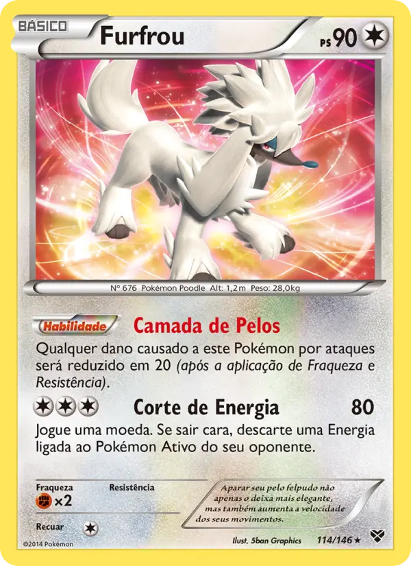 Carta Furfrou, número 114/146 da coleção XY