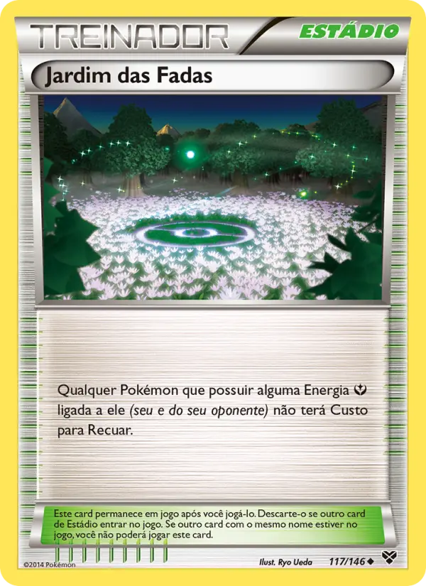 Carta Jardim das Fadas, número 117/146 da coleção XY