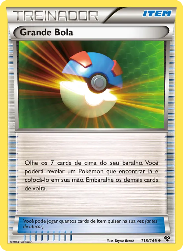 Carta Grande Bola, número 118/146 da coleção XY