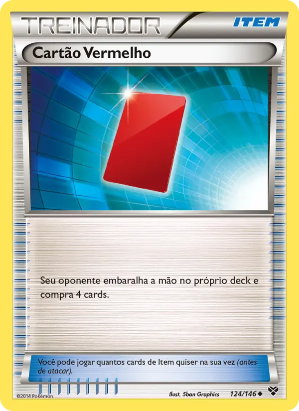 Carta Cartão Vermelho, número 124/146 da coleção XY