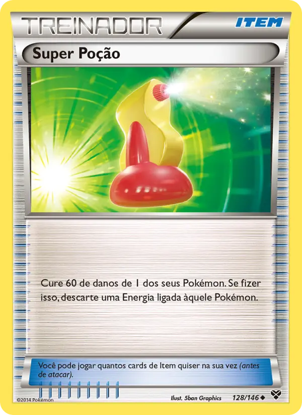 Carta Super Poção, número 128/146 da coleção XY
