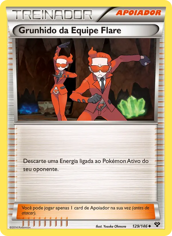 Carta Grunhido da Equipe Flare, número 129/146 da coleção XY