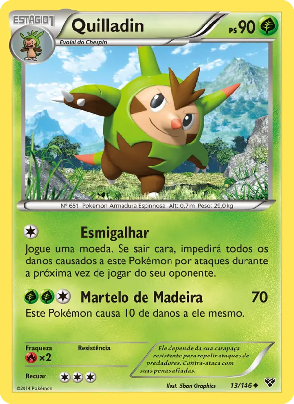 Carta Quilladin, número 13/146 da coleção XY