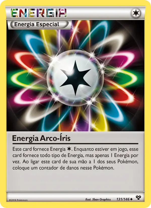 Carta Energia Arco-Íris, número 131/146 da coleção XY