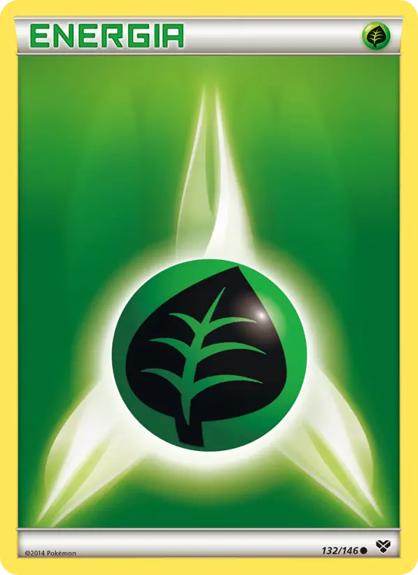 Carta Energia de Grama, número 132/146 da coleção XY