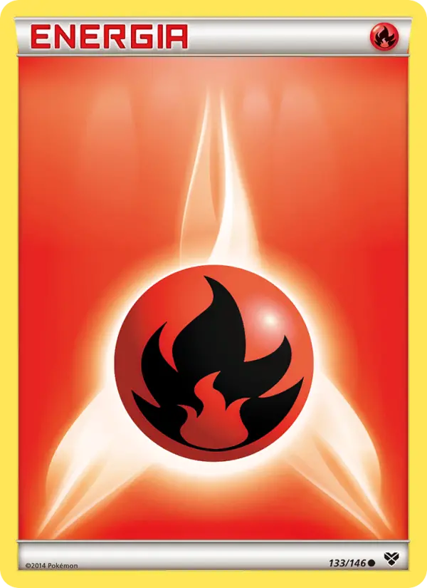 Carta Energia de Fogo, número 133/146 da coleção XY