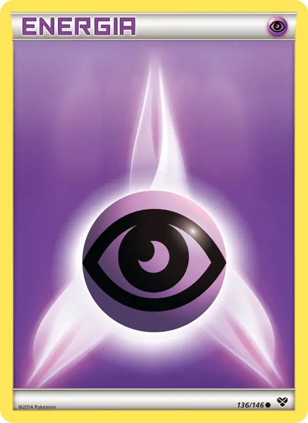 Carta Energia Psíquica, número 136/146 da coleção XY