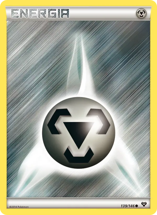 Carta Energia de Metal, número 139/146 da coleção XY
