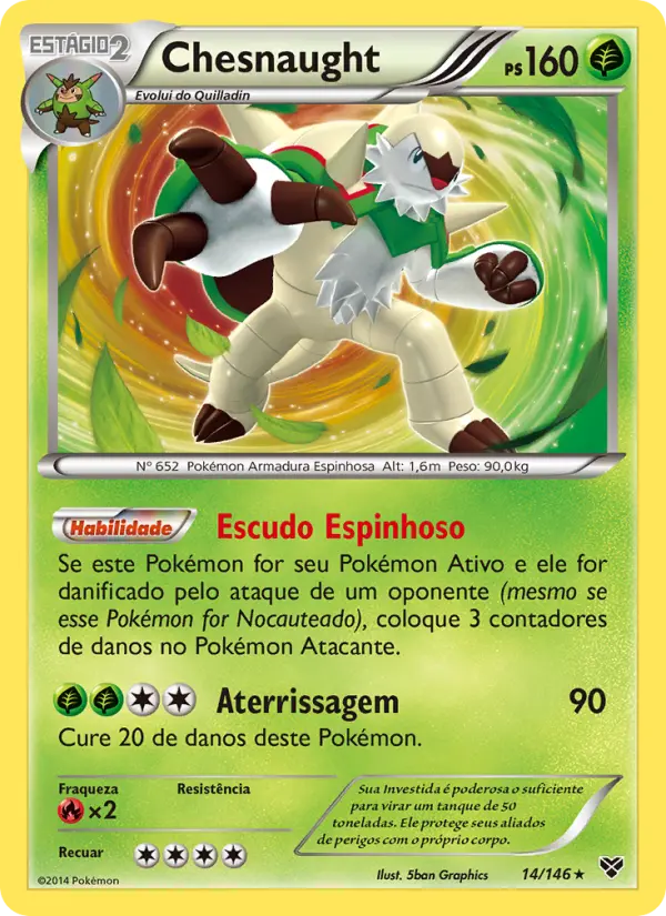 Carta Chesnaught, número 14/146 da coleção XY