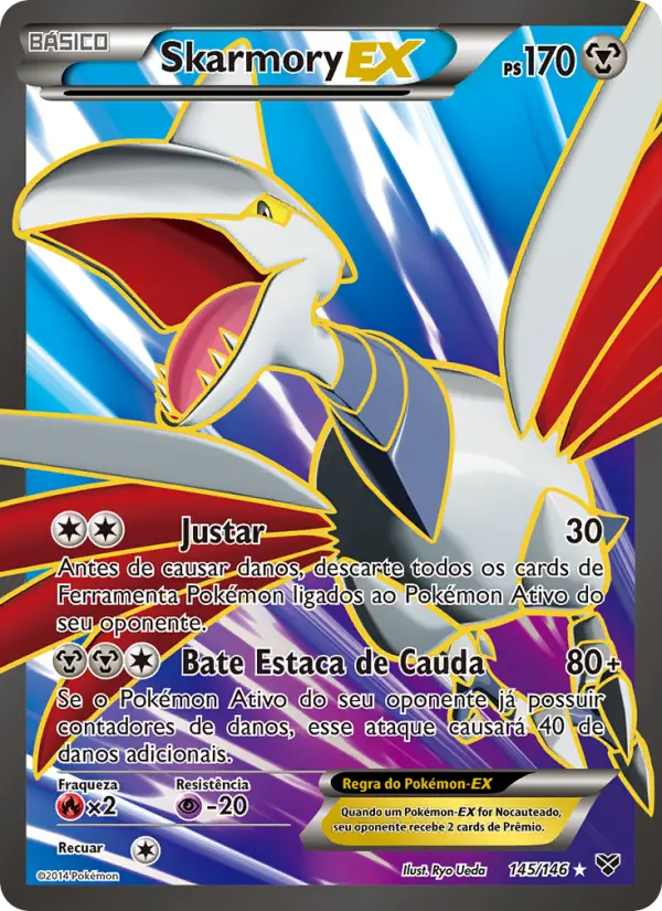 Carta Skarmory EX, número 145/146 da coleção XY