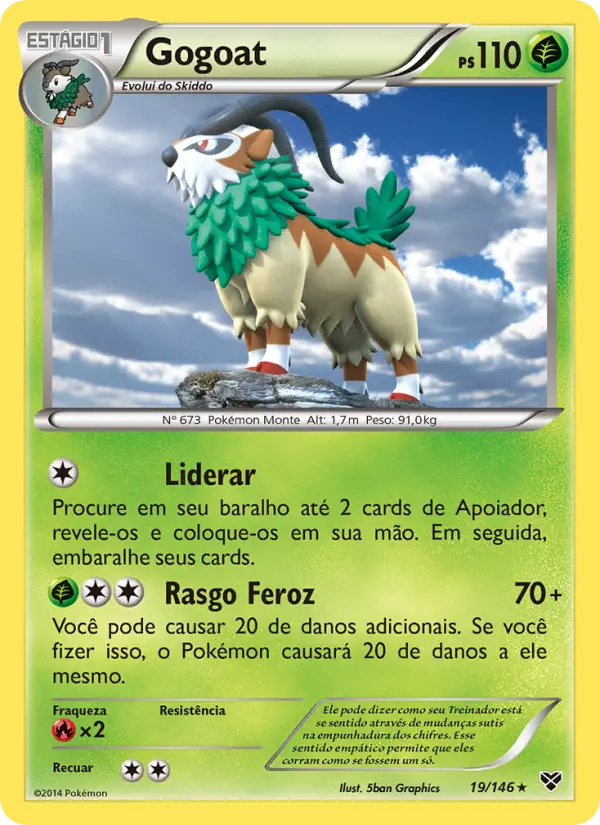 Carta Gogoat, número 19/146 da coleção XY